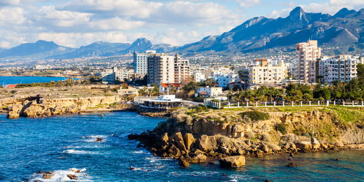 The Kyrenia coastline in Cyprus