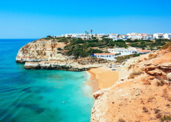 A beautiful beach in Faro, Portugal