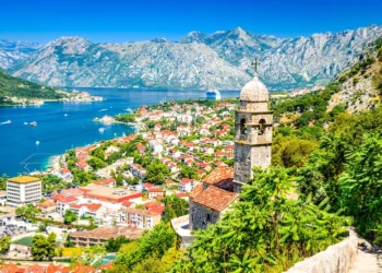 Aerial view of Kotor, Montenegro