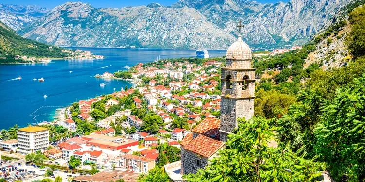 Aerial view of Kotor, Montenegro