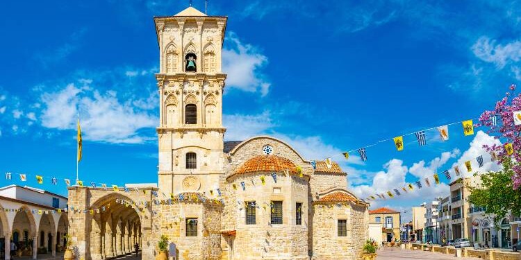 Life in Larnaca, Cyprus. Church of Saint Lazarus in Larnaca