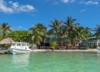 a boat in belize coast