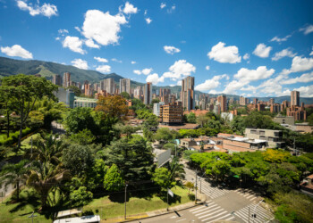 City view of beautiful Medellin Colombia