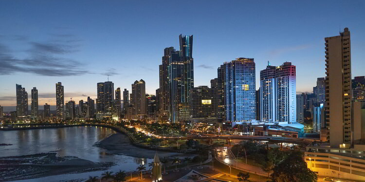 Panama City, Panama at night