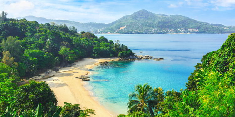 Picturesque view of Andaman sea in Phuket island, Thailand