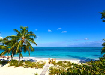 Steps at Grace Bay Beach in Turks and Caicos