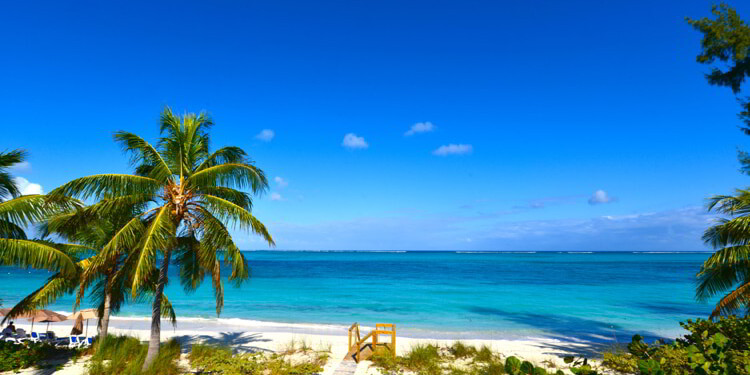 Steps at Grace Bay Beach in Turks and Caicos