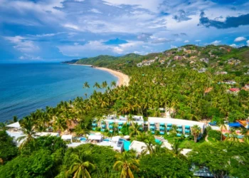 Aerial view of Sayulita, Riviera Nayarit. mexico