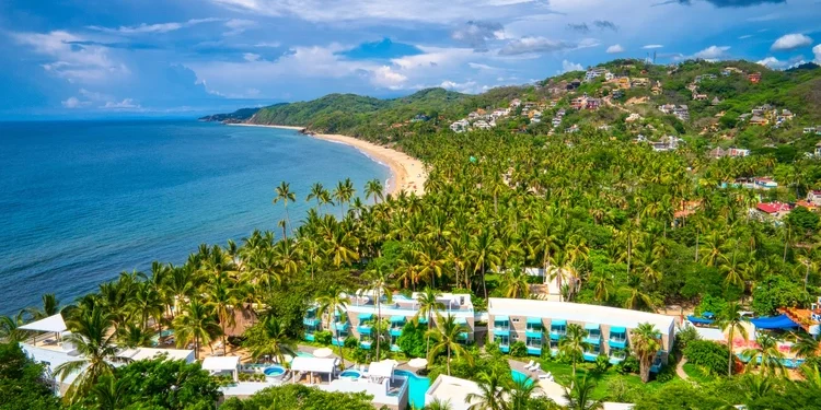 Aerial view of Sayulita, Riviera Nayarit. mexico