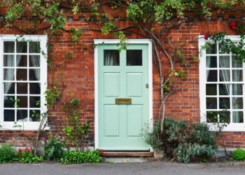 View of a Beautiful House and Front Door on a London Street