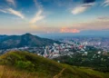 Sunset view of Cali, Colombia.