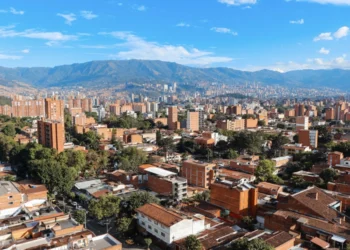 Sunny view oif Medellin, Colombia.