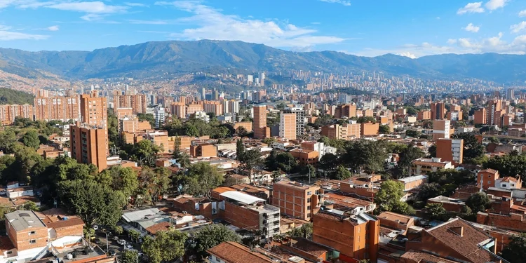 Sunny view oif Medellin, Colombia.