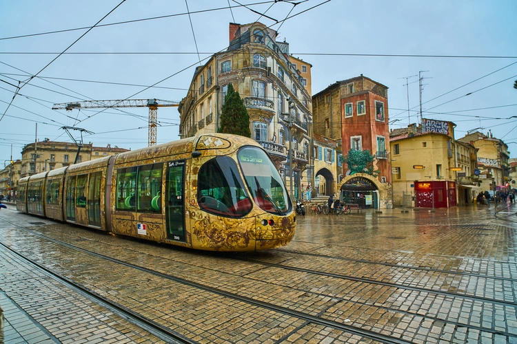 A tram in Montpellier, France