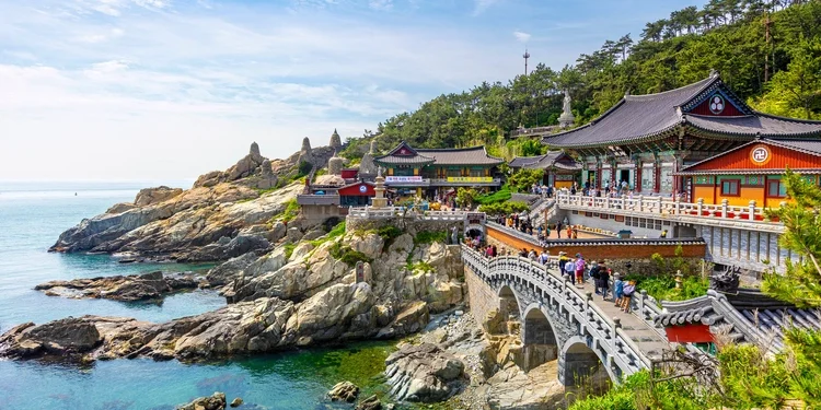 Haedong Yonggungsa Temple in Busan, South Korea. welcoming countries