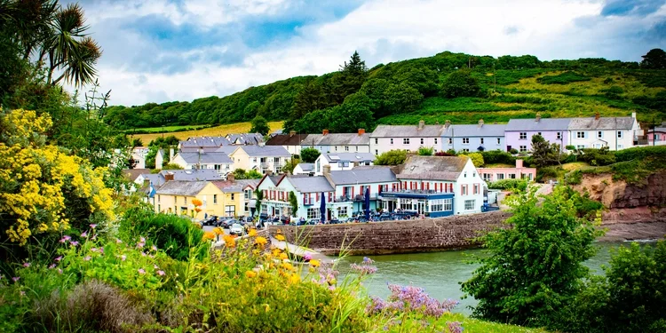 View of the seaside town of Dunmore East, County Waterford, Ireland. home overseas