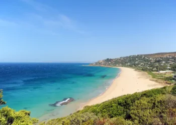 View of a beach in Cadiz Spain