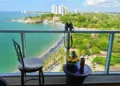 Balcony view of fishing bay, at Beachside condo, Nueva Gorgona, Panama. own in panama