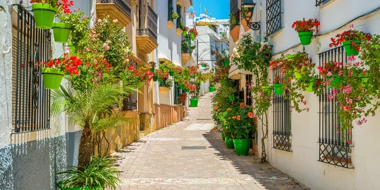 Estepona, little and flowery town in the province of Malaga Spain. risk buying real estate