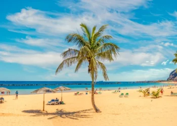 Sandy and beautiful Teresitas beach in Tenerife