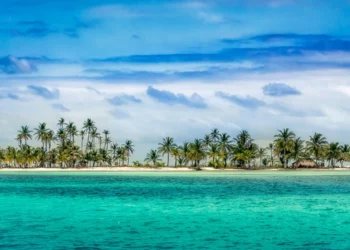 Beautiful San Blas island at politically autonomous Guna territory in Panama