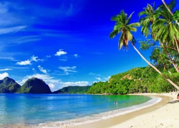 panoramic beautiful beach scenery - El-nido, palawan