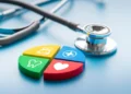 Medical icon on jigsaw puzzle for global health care. medical services in panama