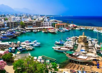 View of Cyprus, an island with clear blue waters, and over 400 miles of coastline.