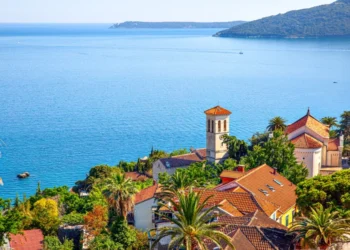 Landscape with Herceg Novi in Montenegro