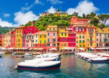 Beautiful bay with colorful houses in Portofino, Liguria, Italy. where to buy property overseas