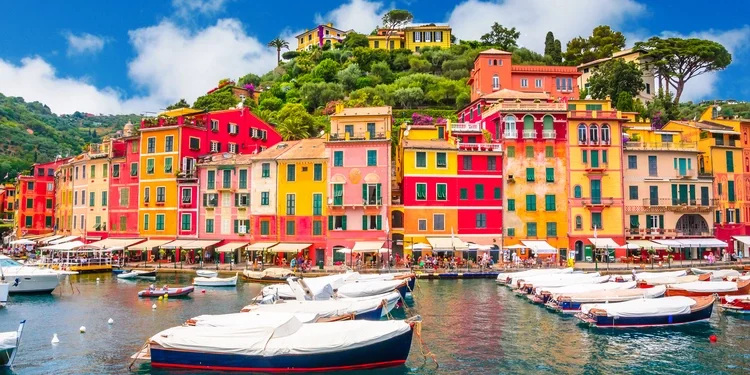 Beautiful bay with colorful houses in Portofino, Liguria, Italy. where to buy property overseas