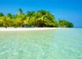 Paradise Beach on beautiful island South Water Caye, Belize