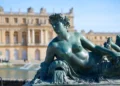 A bronze sculpture in the garden of Versailles Palace, France.