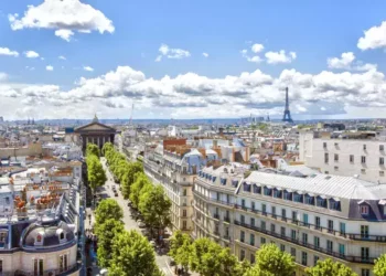 Panorama of Paris from the bird's-eye view