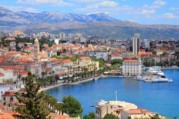 Split Croatia, located on the eastern coast of the Adriatic Sea