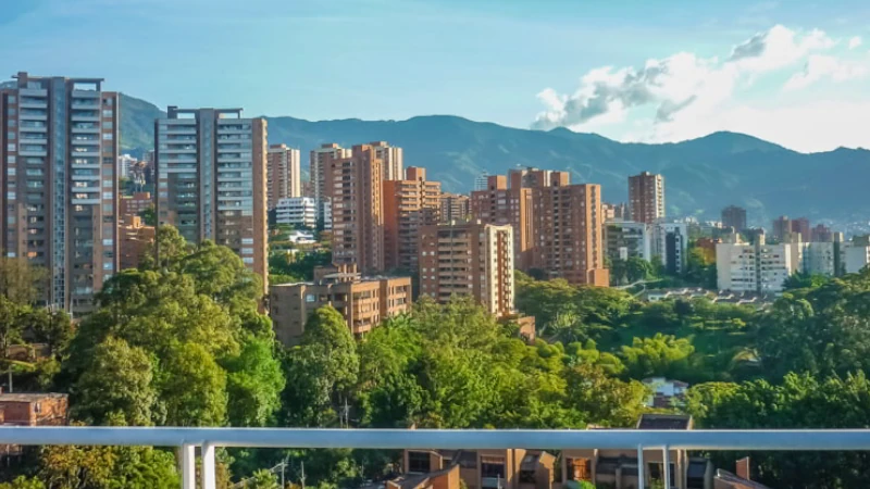 A picture of Medellin From A Balcony