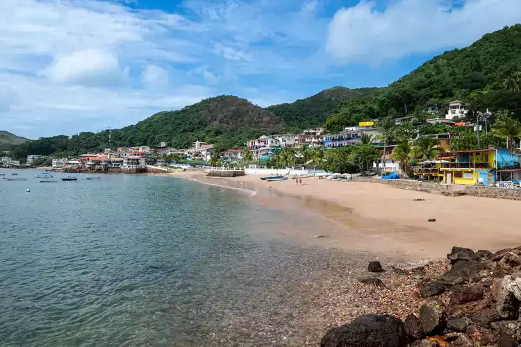 view of Taboga beach in the summer. taboga island panama