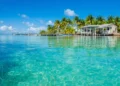 Belize Cayes - Small tropical island at Barrier Reef with paradise beach - known for diving, snorkeling and relaxing vacations - Caribbean Sea, Belize, Central America Stock Photo | Adobe Stock