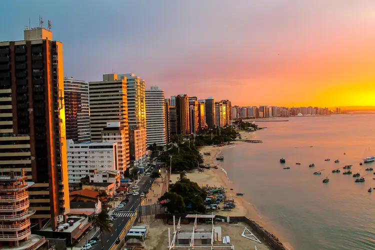 Sunset In Fortaleza, Brazil. brazil facts and figures