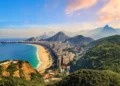 Copacabana Beach and Ipanema beach in Rio de Janeiro, Brazil.