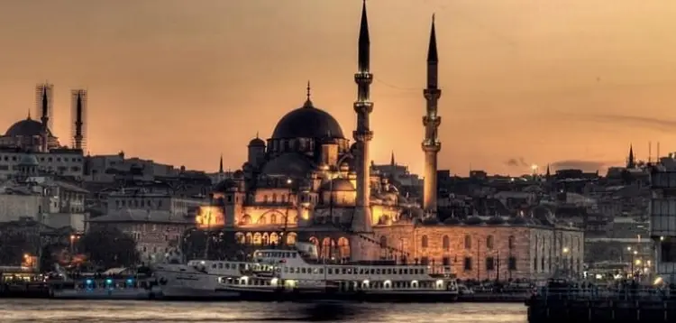 sunset in the city of Istanbul