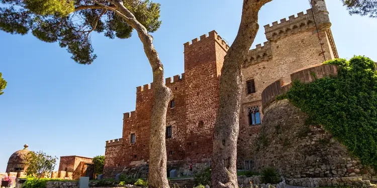 Castelldefels castle in Barcelona, Catalonia, Spain.