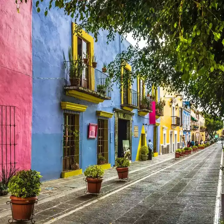 Colorful houses in Mexico. property in mexico real estate in mexico