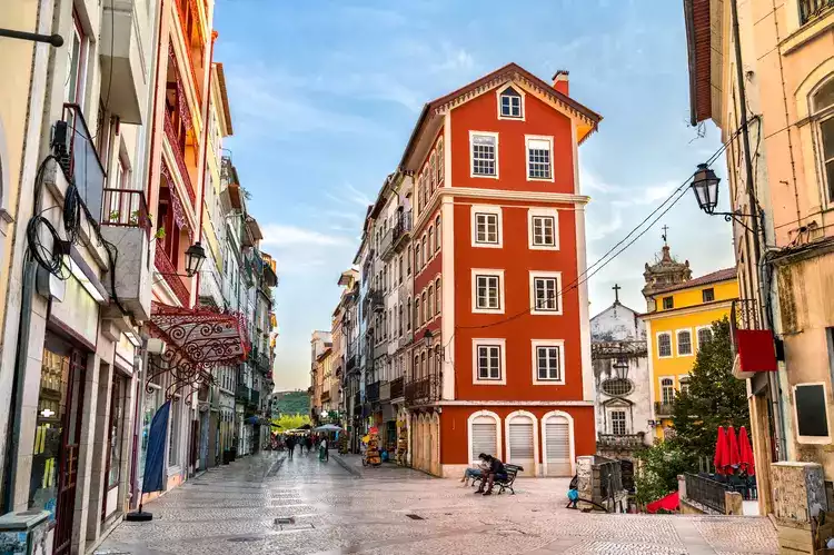 Architecture of the old town of Coimbra in Portugal. coimbra