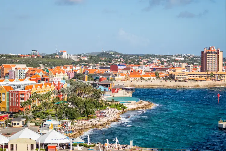 Colorful Buildings Along The Shoreline of Otrabanda and Punda in Willemstad, Curaçao caribbean haven