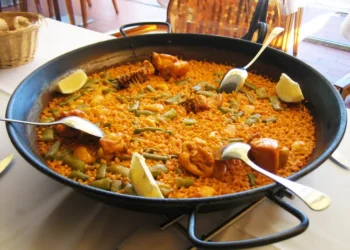 Valencian paella.