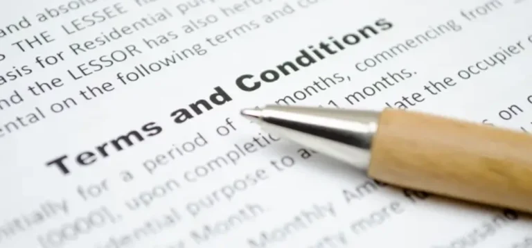 a page containing the words terms and conditions