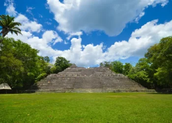 Caana pyramid at Caracol archeological site in Western Belize