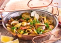 Portuguese dish prepared in a Cataplana