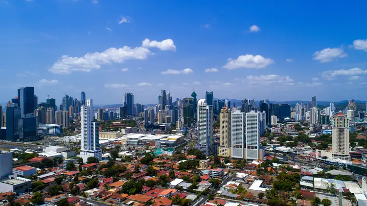 Aerial View from Panama City. View from District called San Francisco